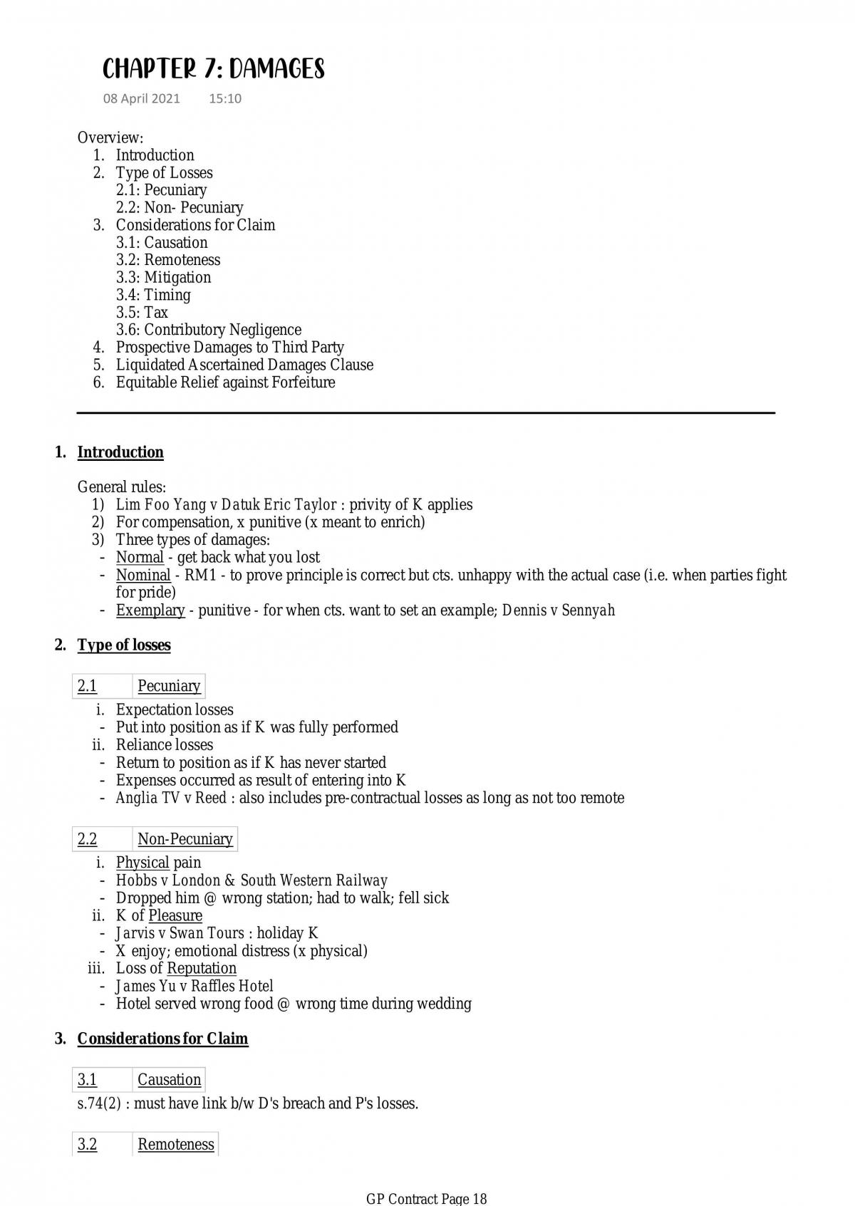 GP Contract Notes - Page 18