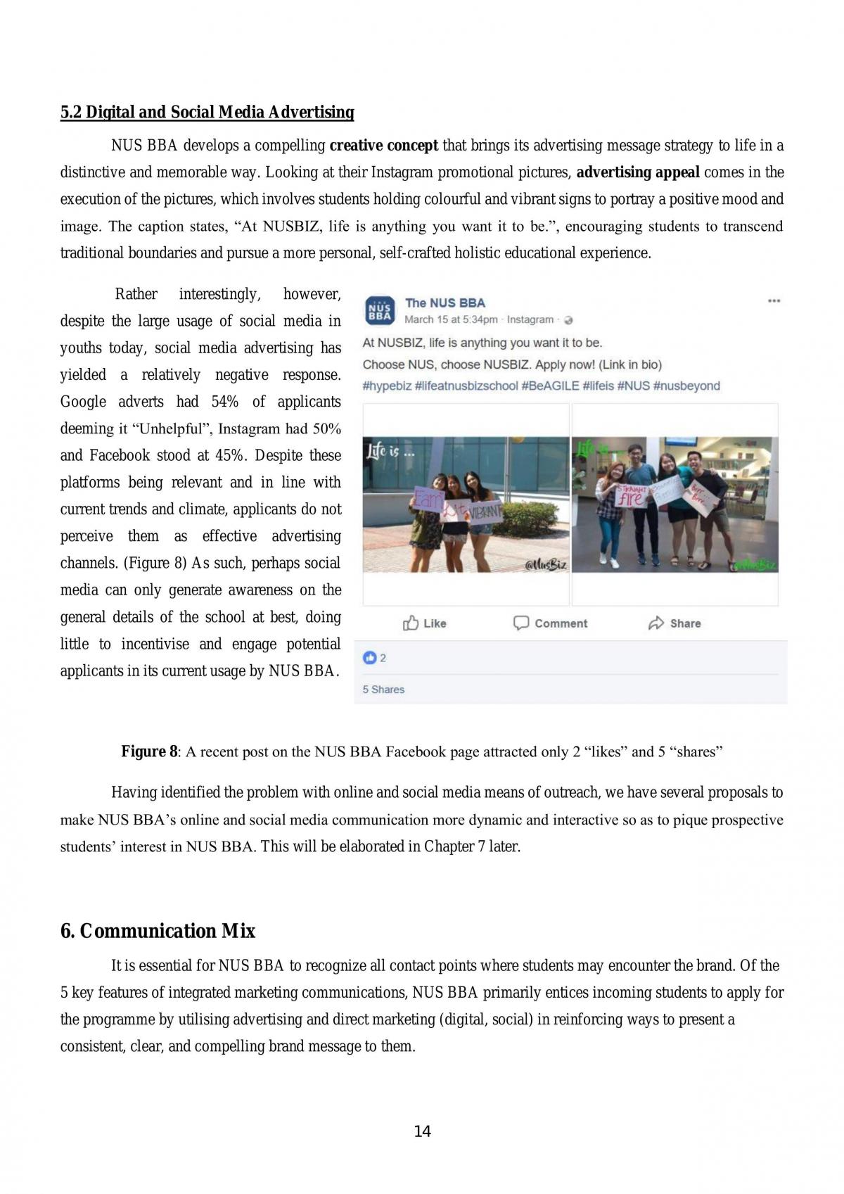 Analysis of NUS Bachelor of The Business  Administration  (BBA)’s programme - Page 1