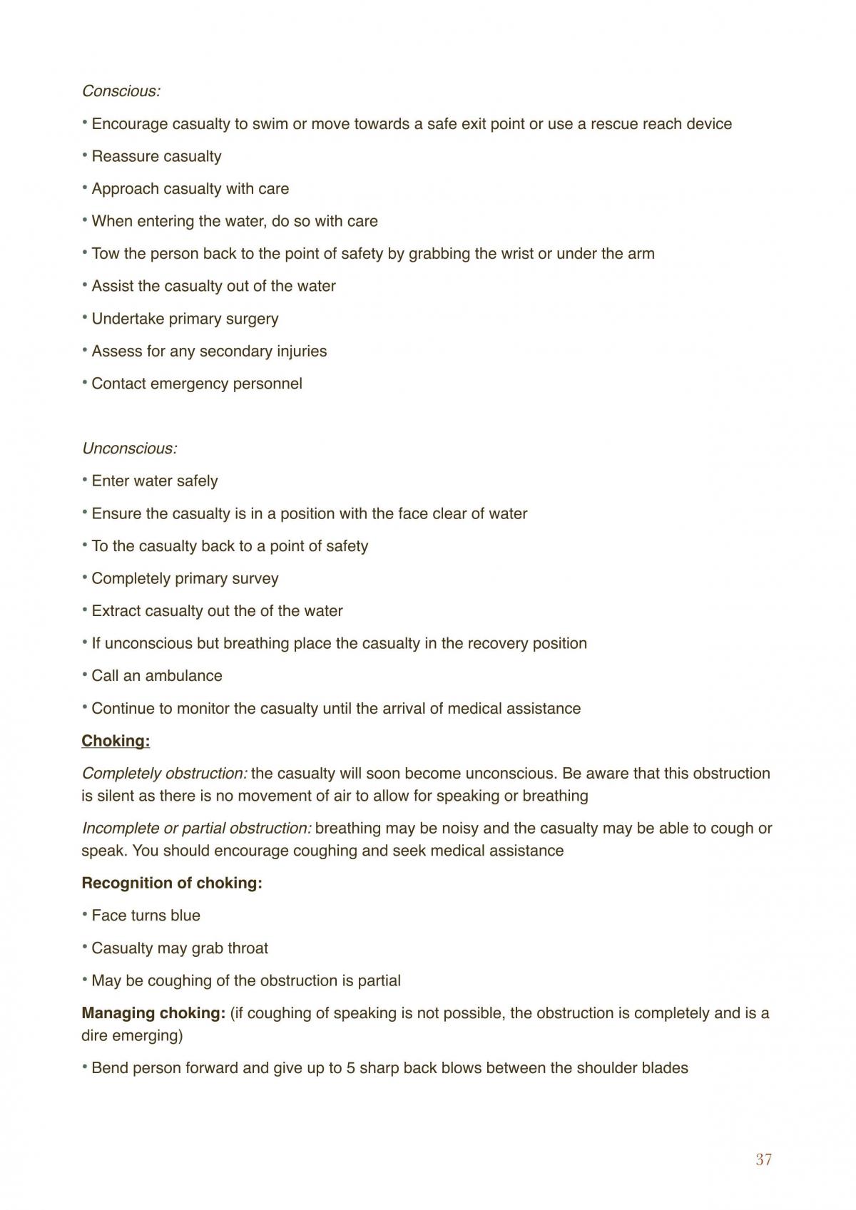 PDHPE Option Topic: First Aid Notes - Page 37