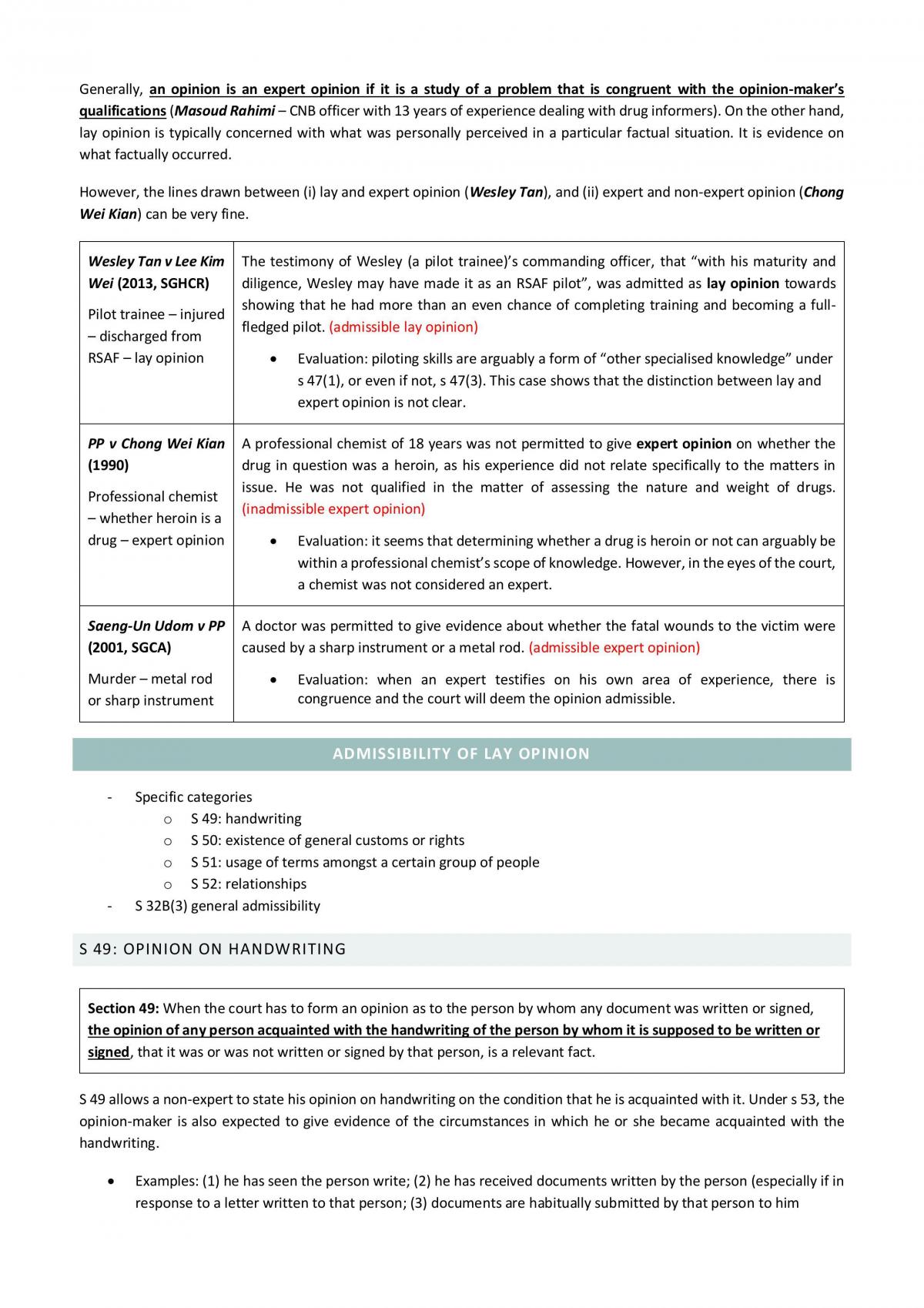 Notes for Evidence Law - Page 55