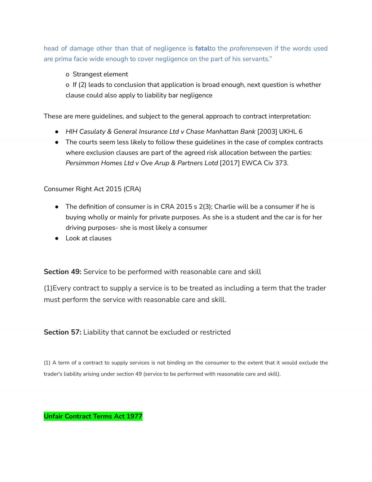 Contract Law Term 2 Notes  - Page 72