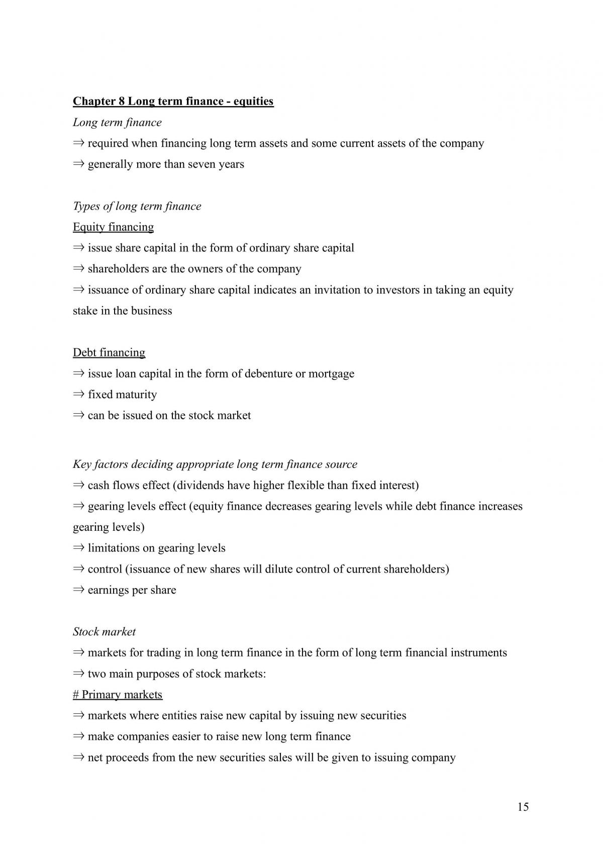 Principle of Finance Notes - Page 15
