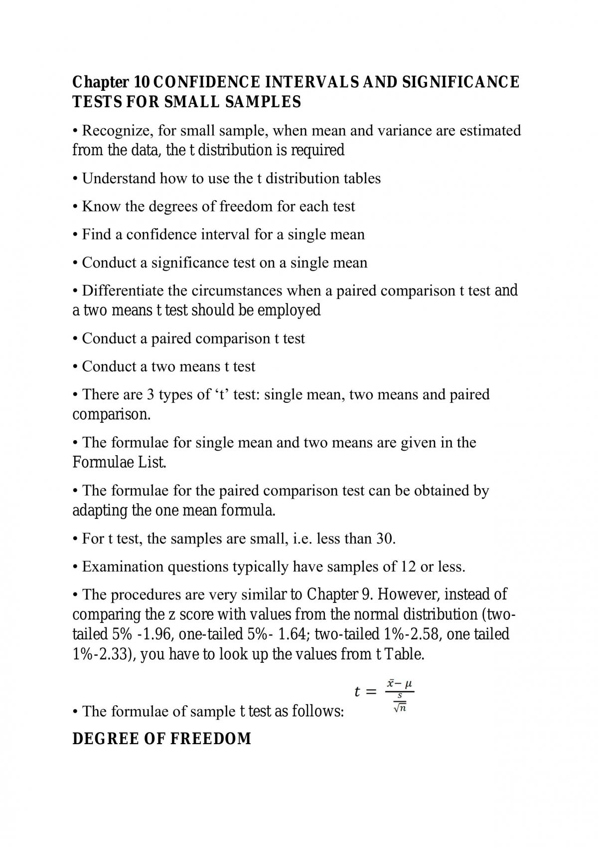 Full Study Notes for Business Statistics From Chapter 1 -12 - Page 23