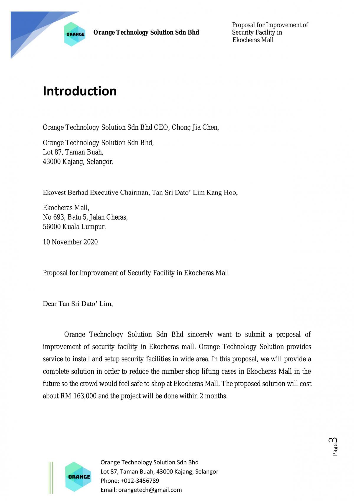 Proposal for improvement of Security Facility in Ekocheras Mall - Page 3