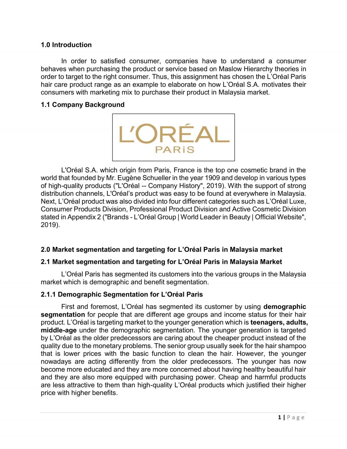 Market segmentation and targeting Loreal  - Page 3