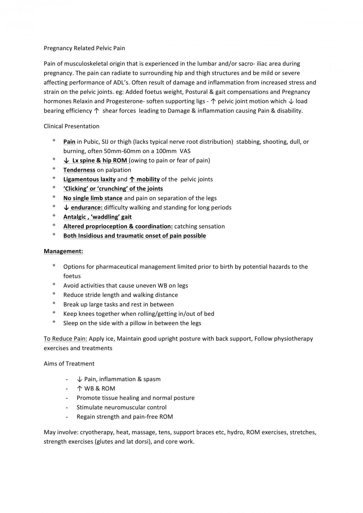 Summary of Muscoloskeletal Conditions - Page 18