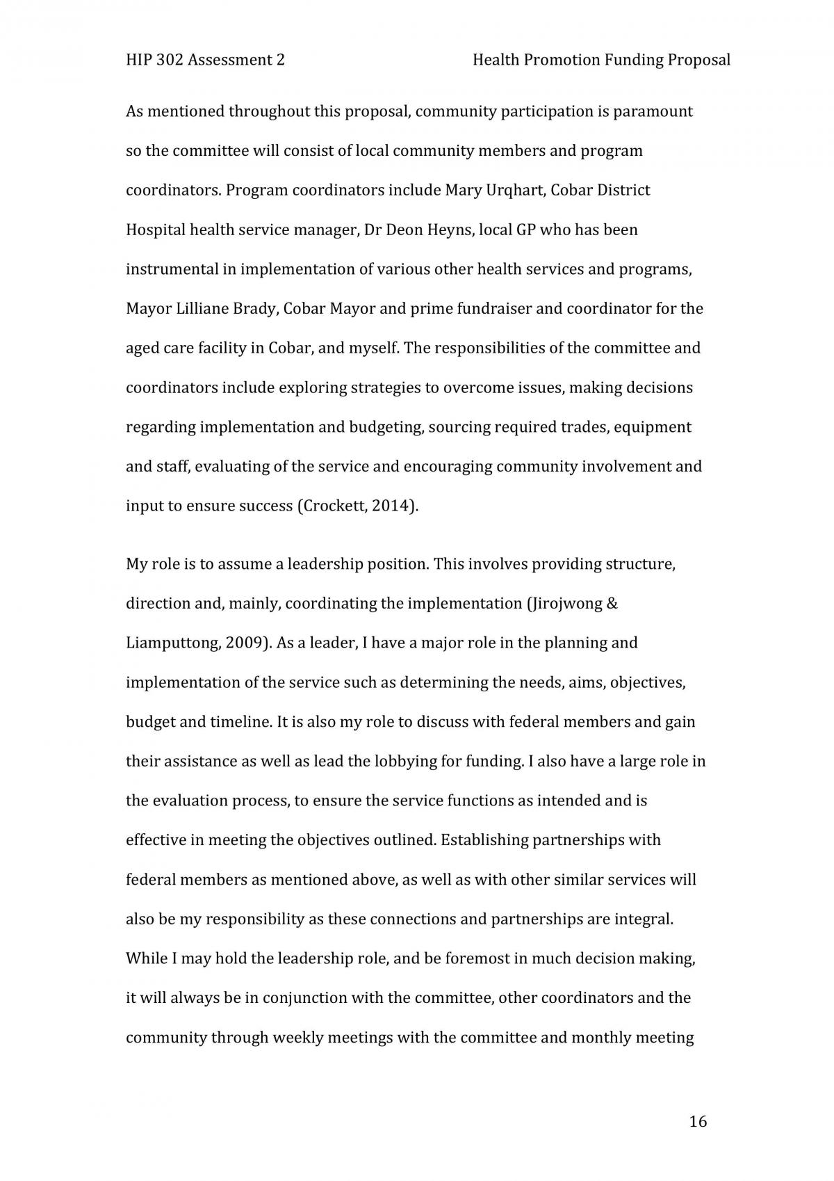 Funding Proposal (assessment 2) - Page 16
