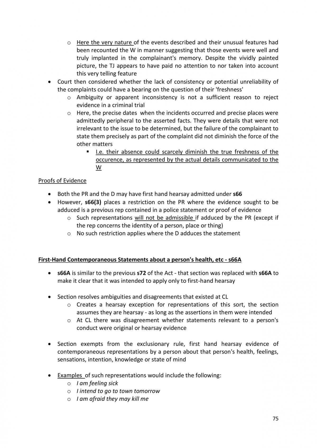 Evidence Law Notes - Page 76