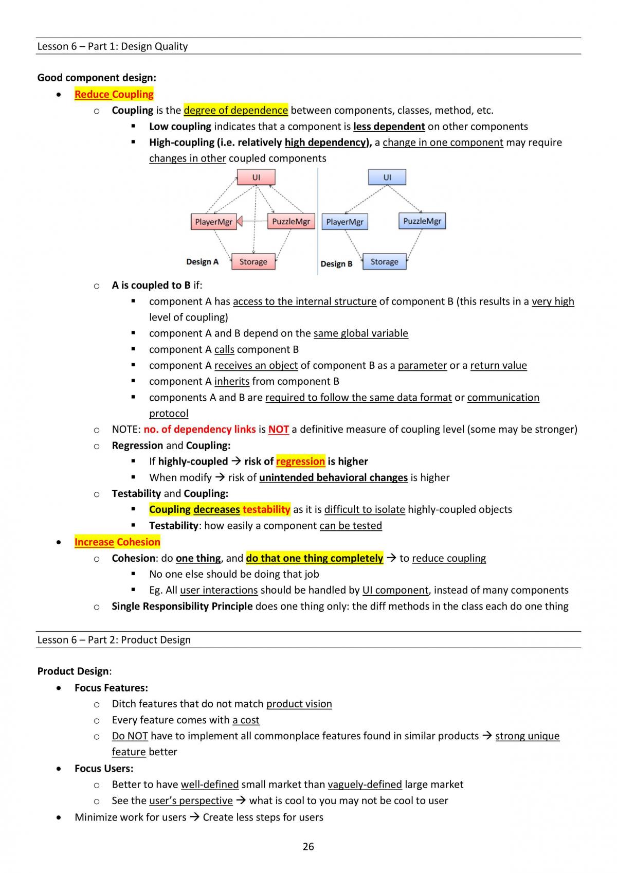 Exam Study Notes for CS2103 - Software Engineering - Page 27