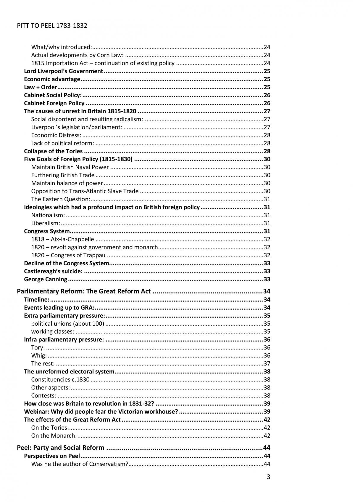 From Pitt to Peel Notes - Page 3