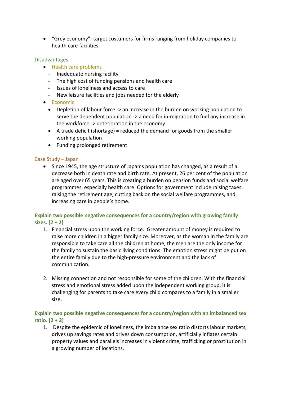 Unit One changing population study notes - Page 18