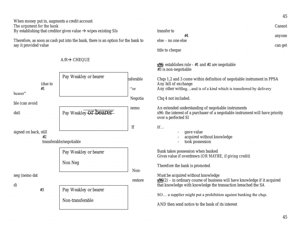 LAWS457 Secured Transactions Final Summary - Page 45