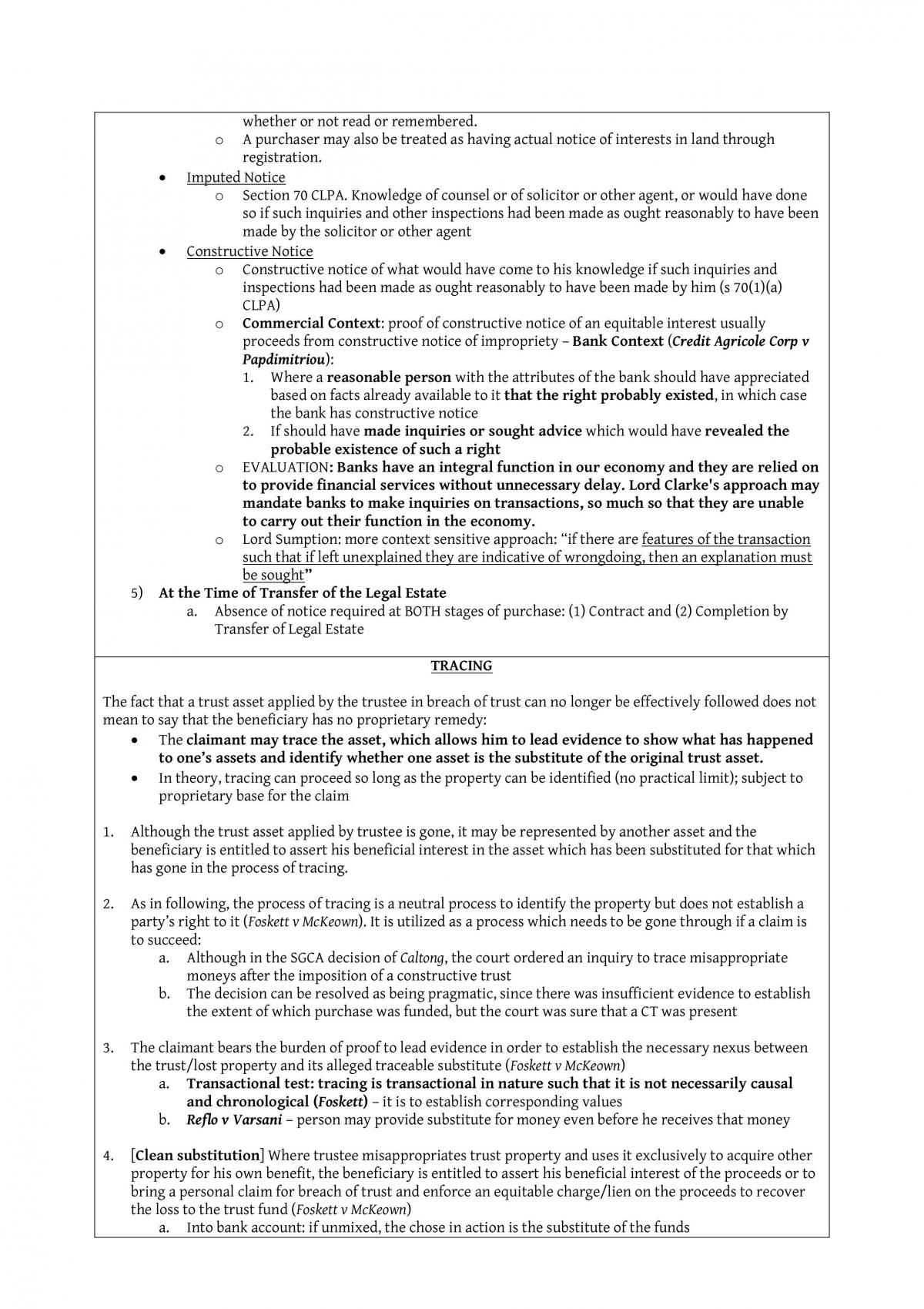 Law of Equity and Trusts Study Notes - Page 22