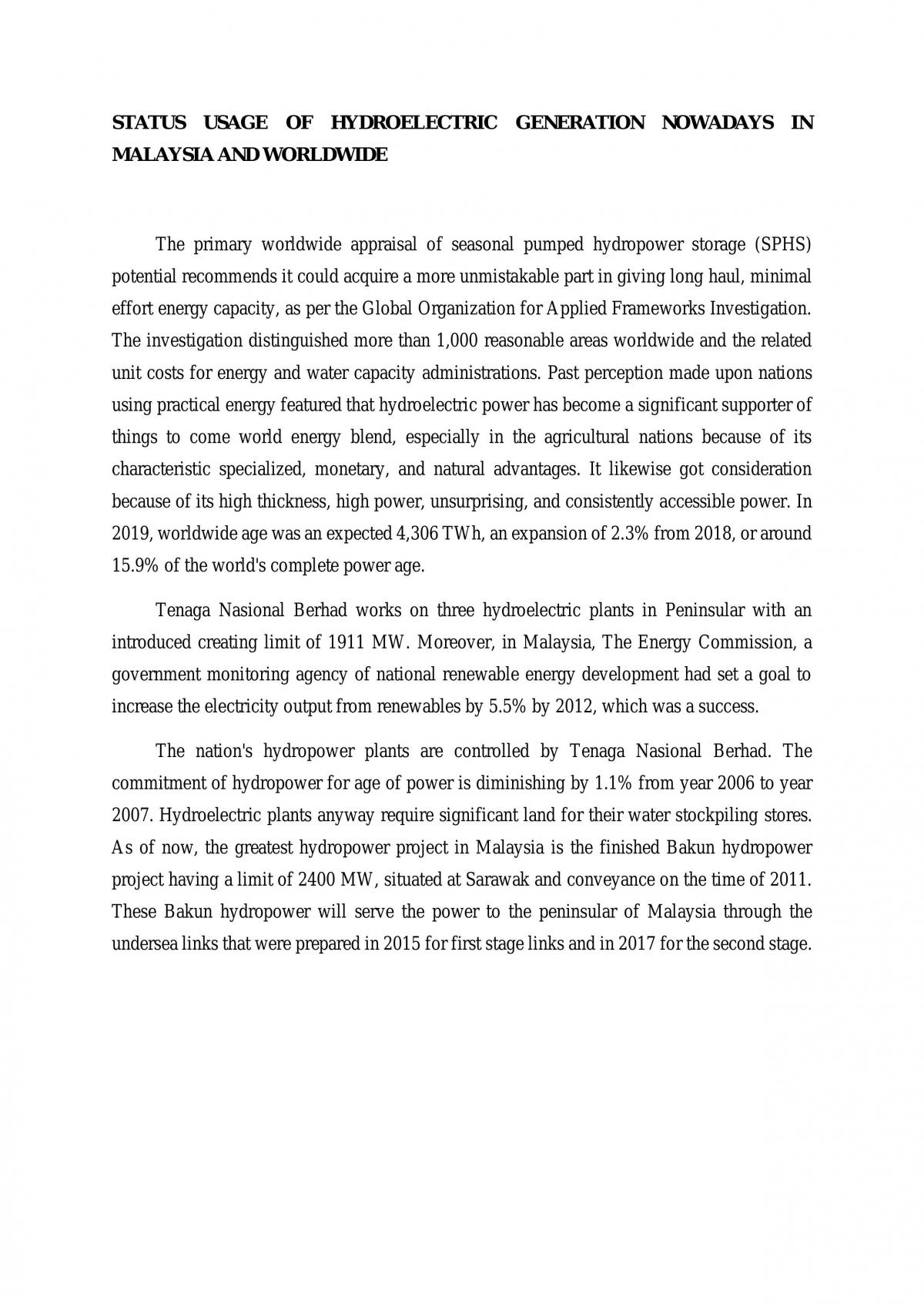 Source Of Electricity Generation: Hydroelectric - Page 3
