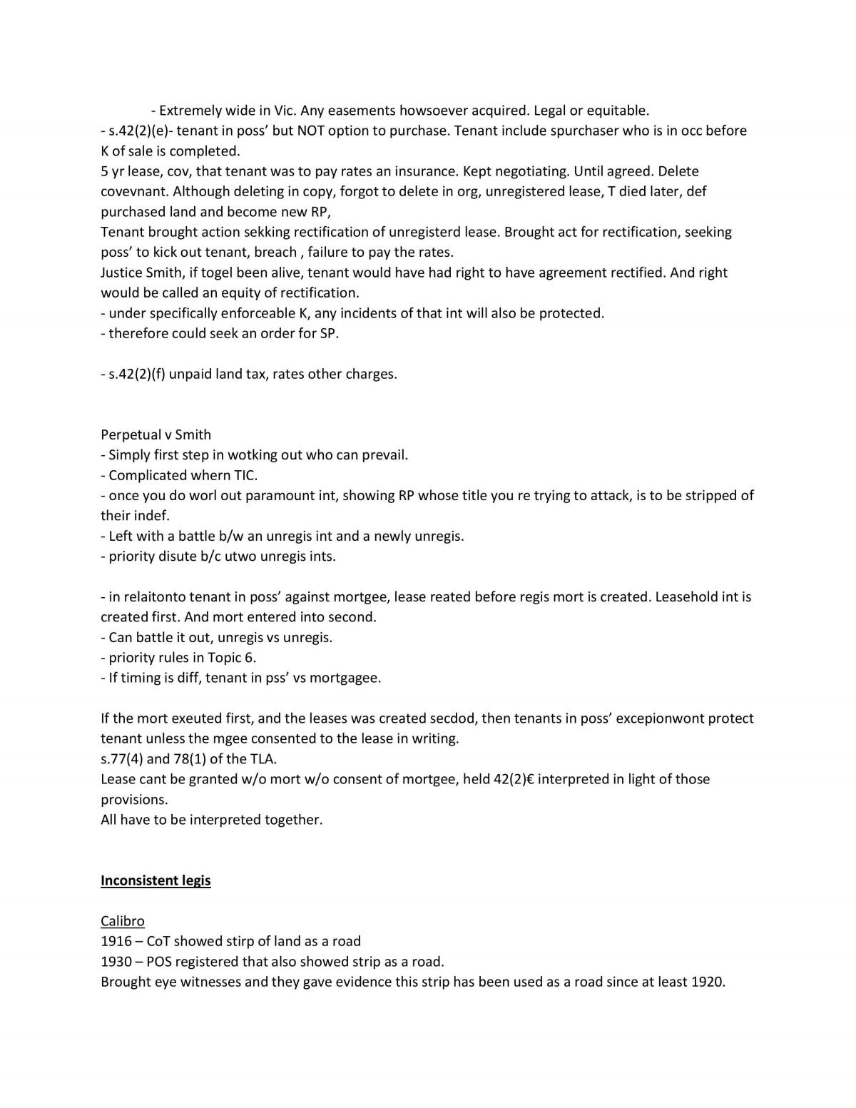 Property Law B Study Notes - Page 54