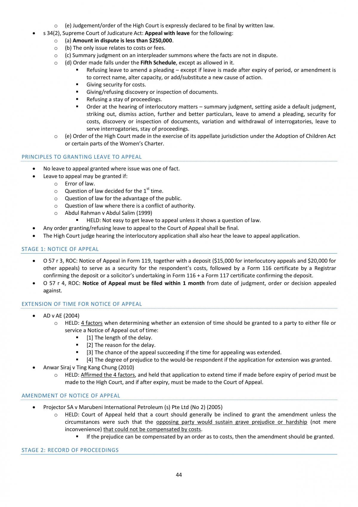 Civil Procedure Study Notes - Page 44