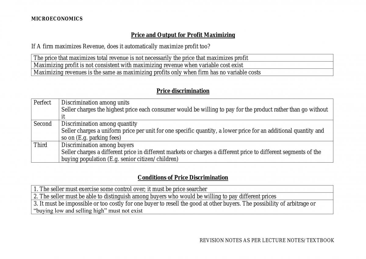 Microeconomics Study Notes - Page 22
