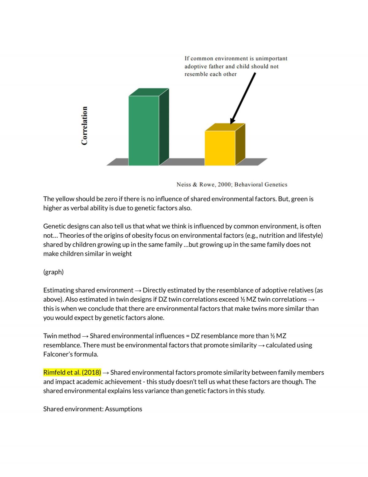 Genes and Behaviour Lecture Notes - Page 27