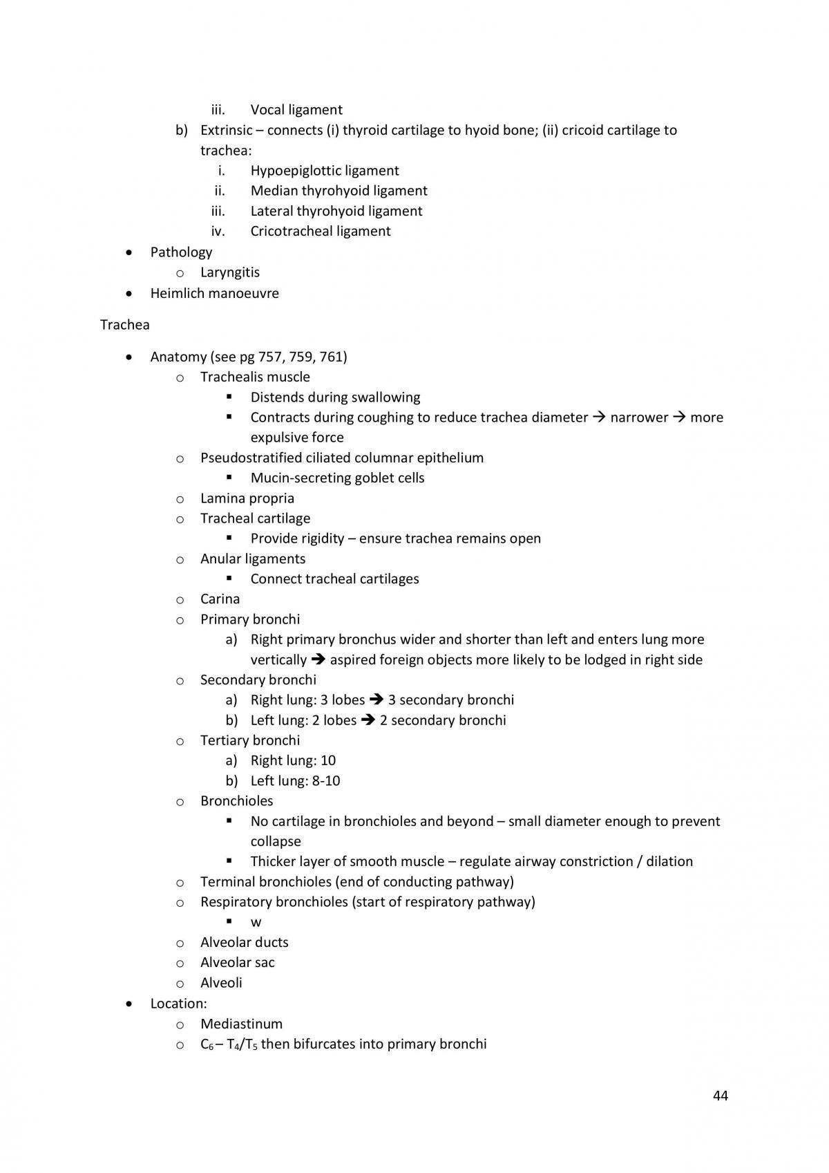 ANAT1020 - Compiled Notes - Page 44