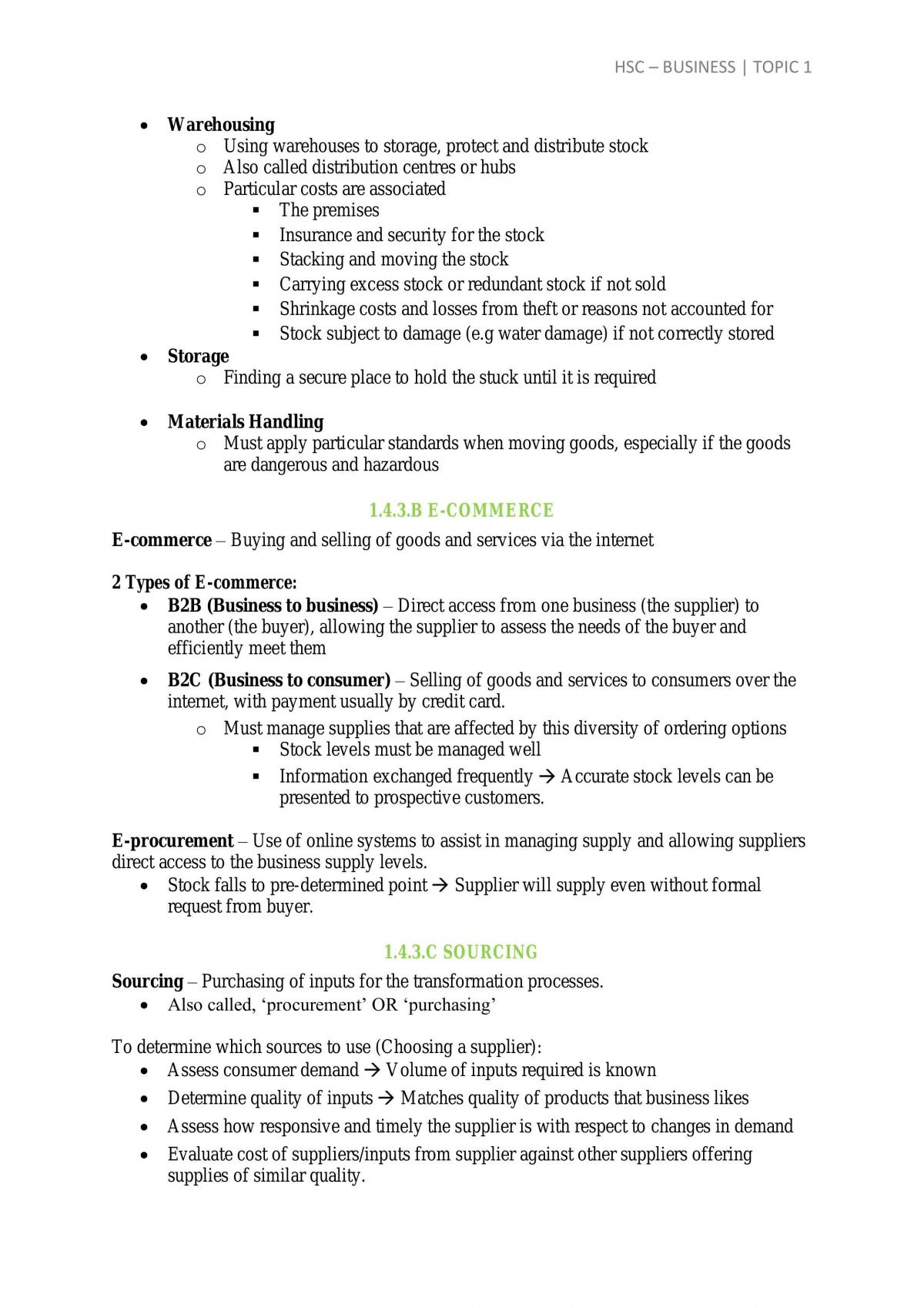 Complete Business Studies Operations Notes with Case Study - Page 33