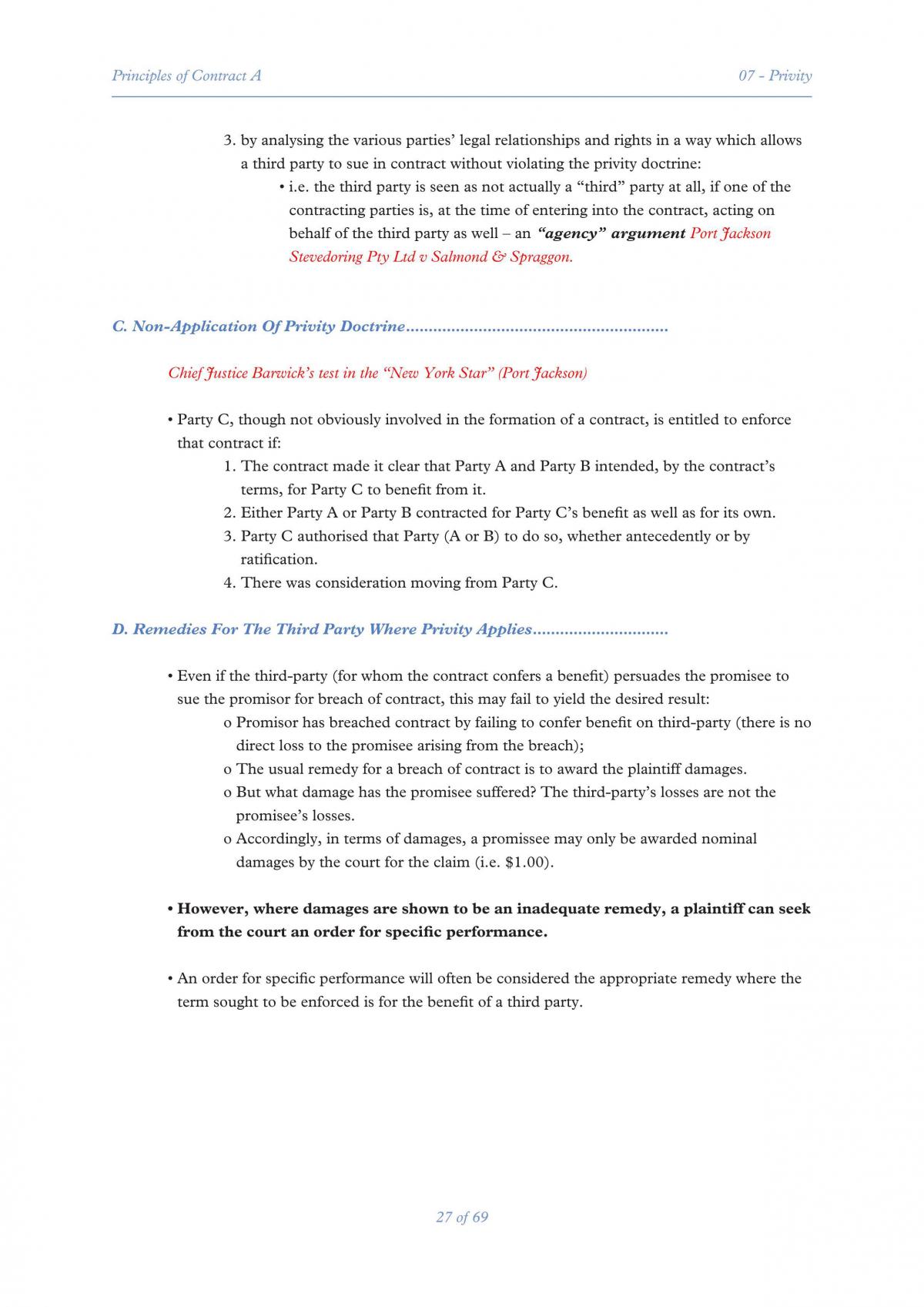 Contract (A)  Exam Notes for JD Course - Page 27