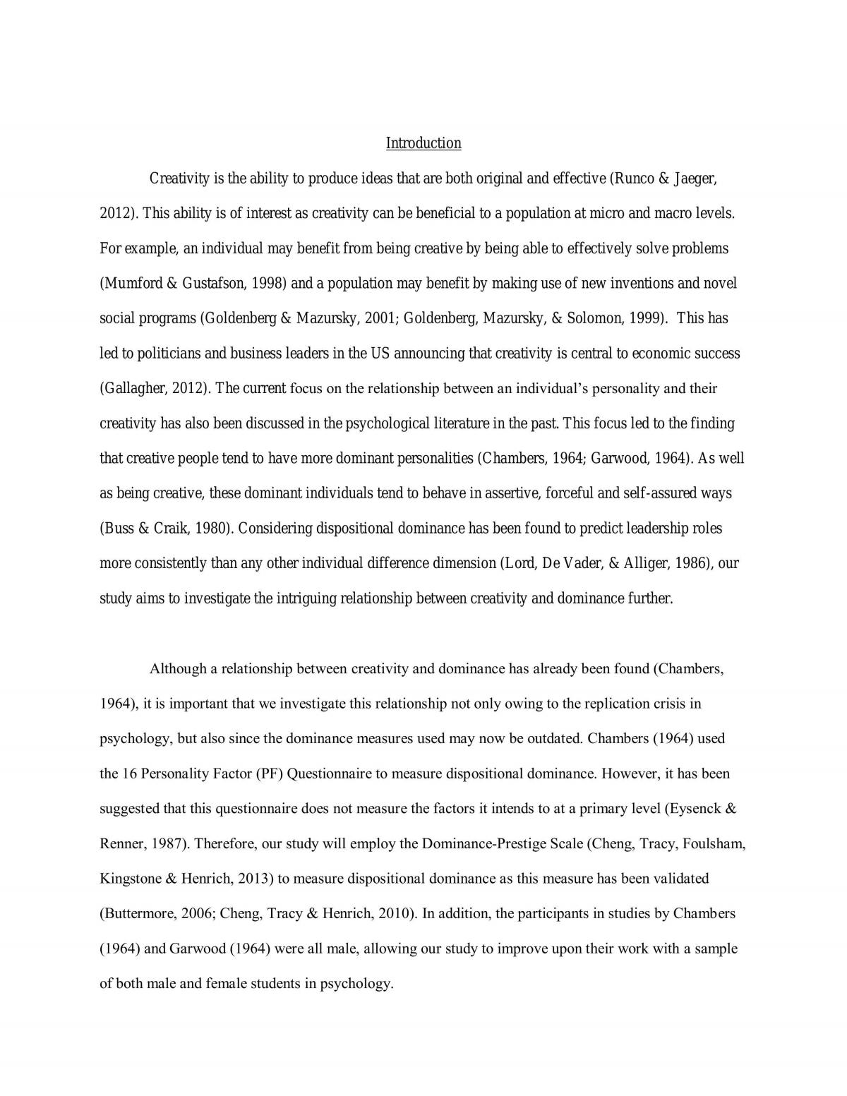 Lab Report - Dominance and Creativity - Page 3
