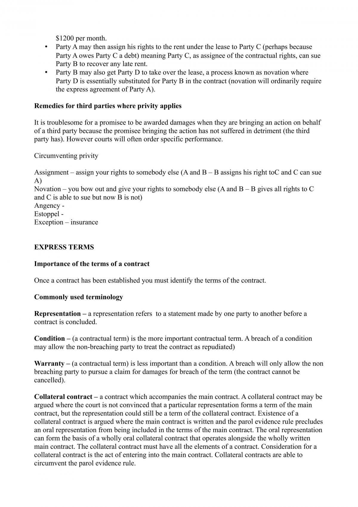 Principles of Contract Law A (Monash Uni) - Page 24