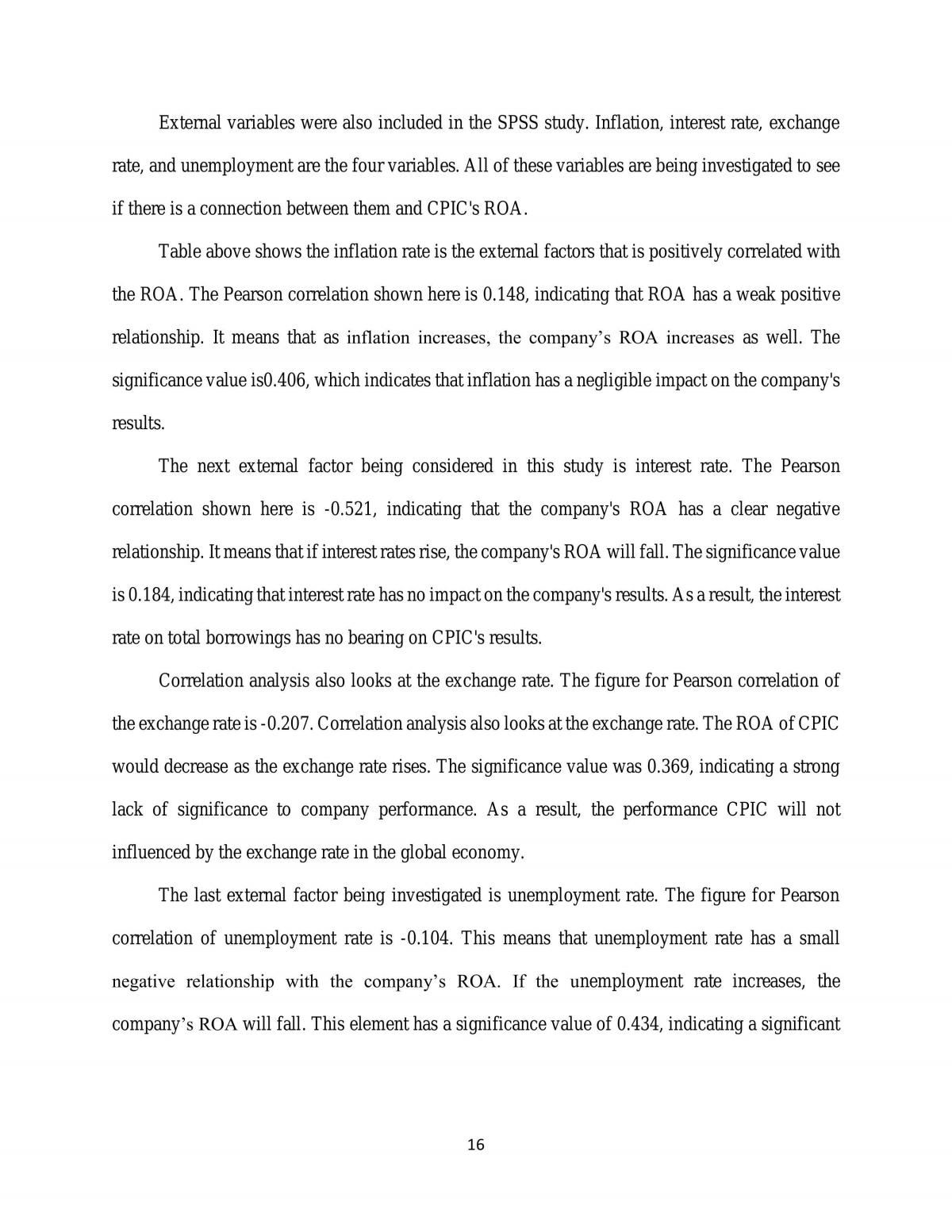 The effects of liquidity risk on china pacific insurance (group) co., ltd. Performance from 2015 to 2019 - Page 16