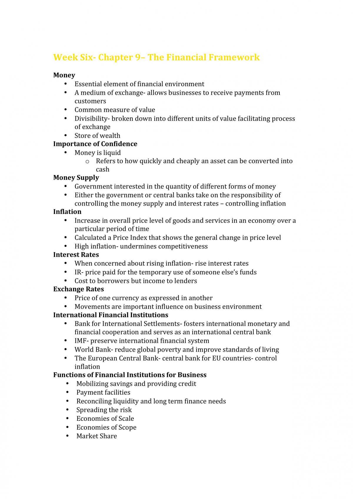 Business Futures Lecture and Study Notes - Page 16