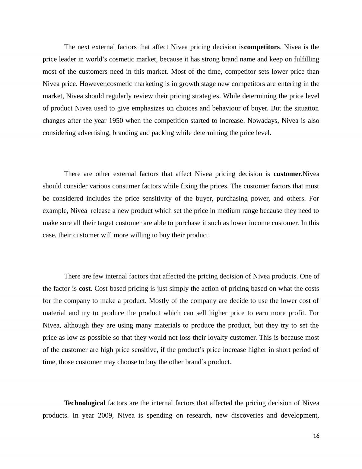 Nivea's principles of marketing - Page 16