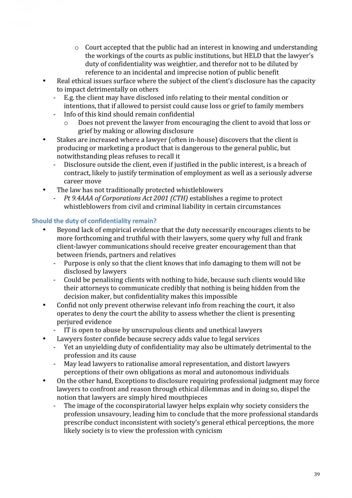 Ethics and Professional Conduct Notes - Page 39