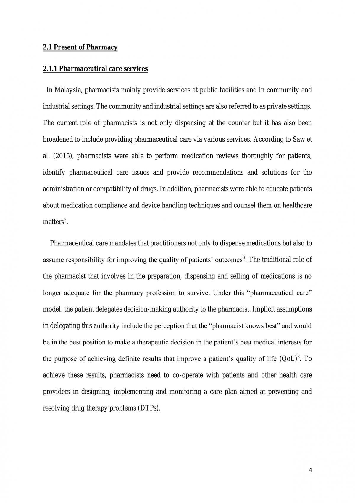 Pharmacy in Malaysia: Present, Pass and Future - Page 4