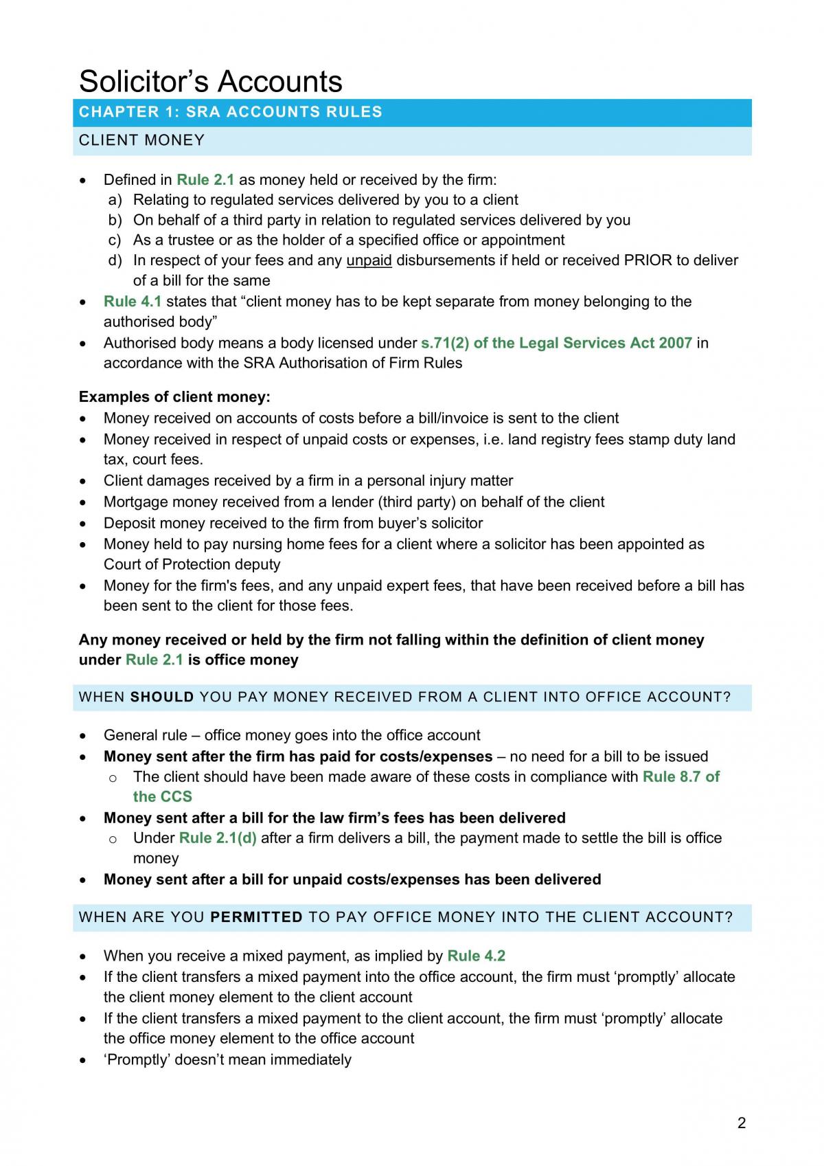 Complete Solicitors Accounts Notes - Page 3