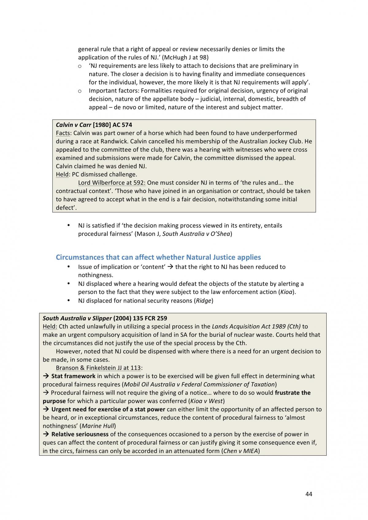Administrative Law Exam Notes - Page 44
