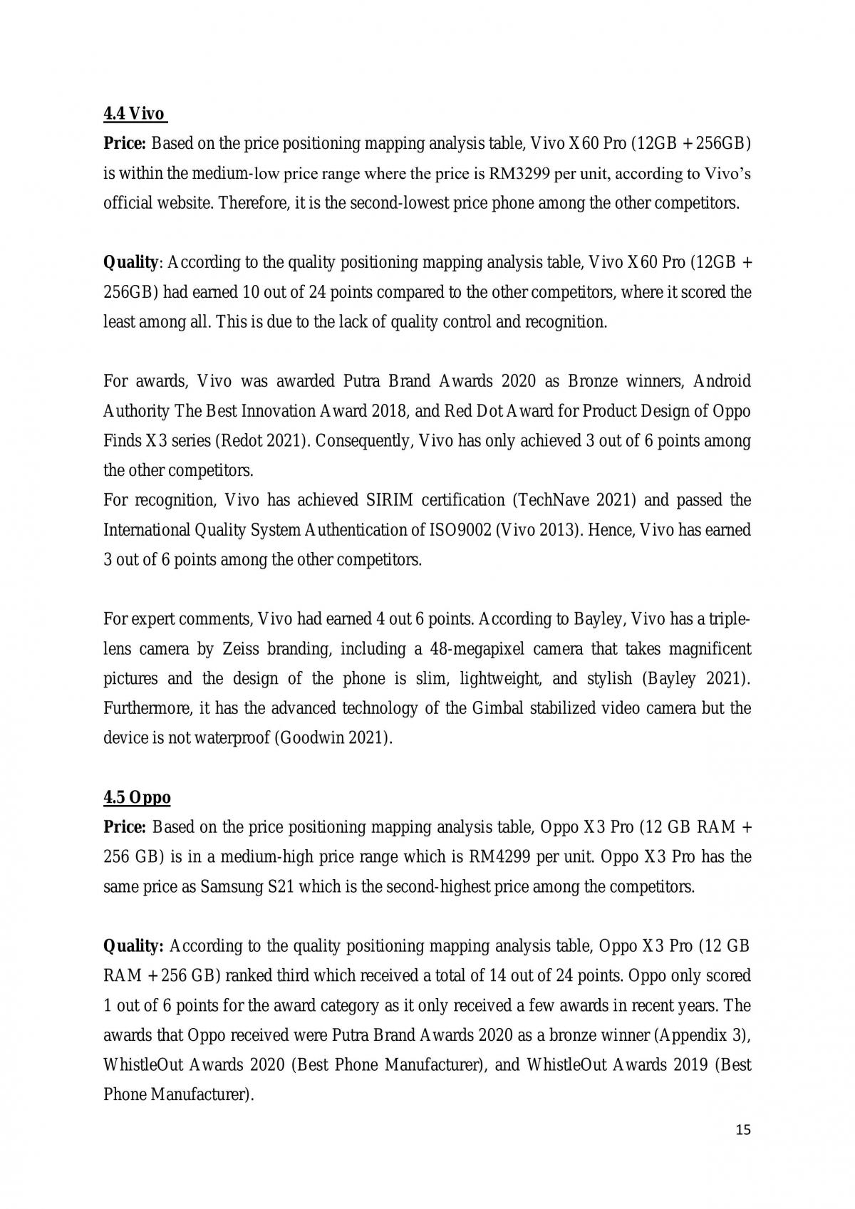 Positioning mapping analysis of Samsung  - Page 15