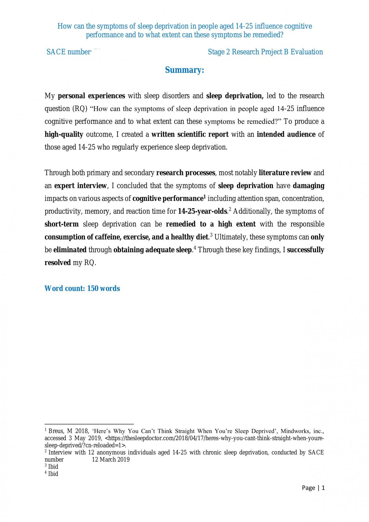 RP evaluation - Sleep Deprivation - Page 3