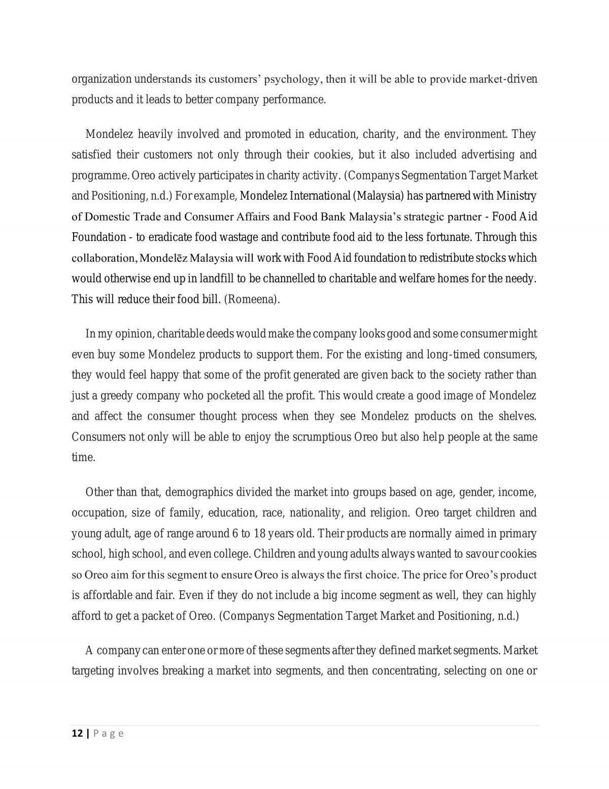 Marketing assignment-Mondelez - Page 12