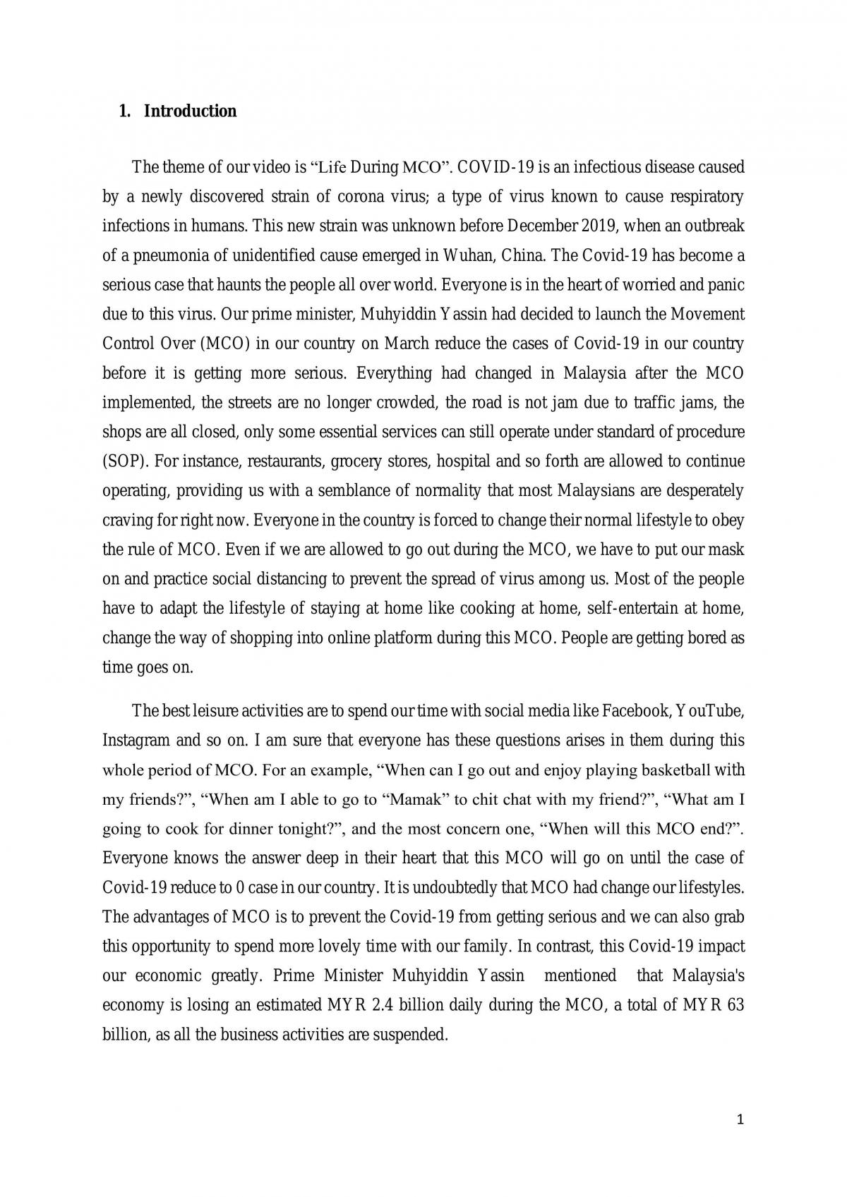 Group Assignment (Life During MCO) Report - Page 3