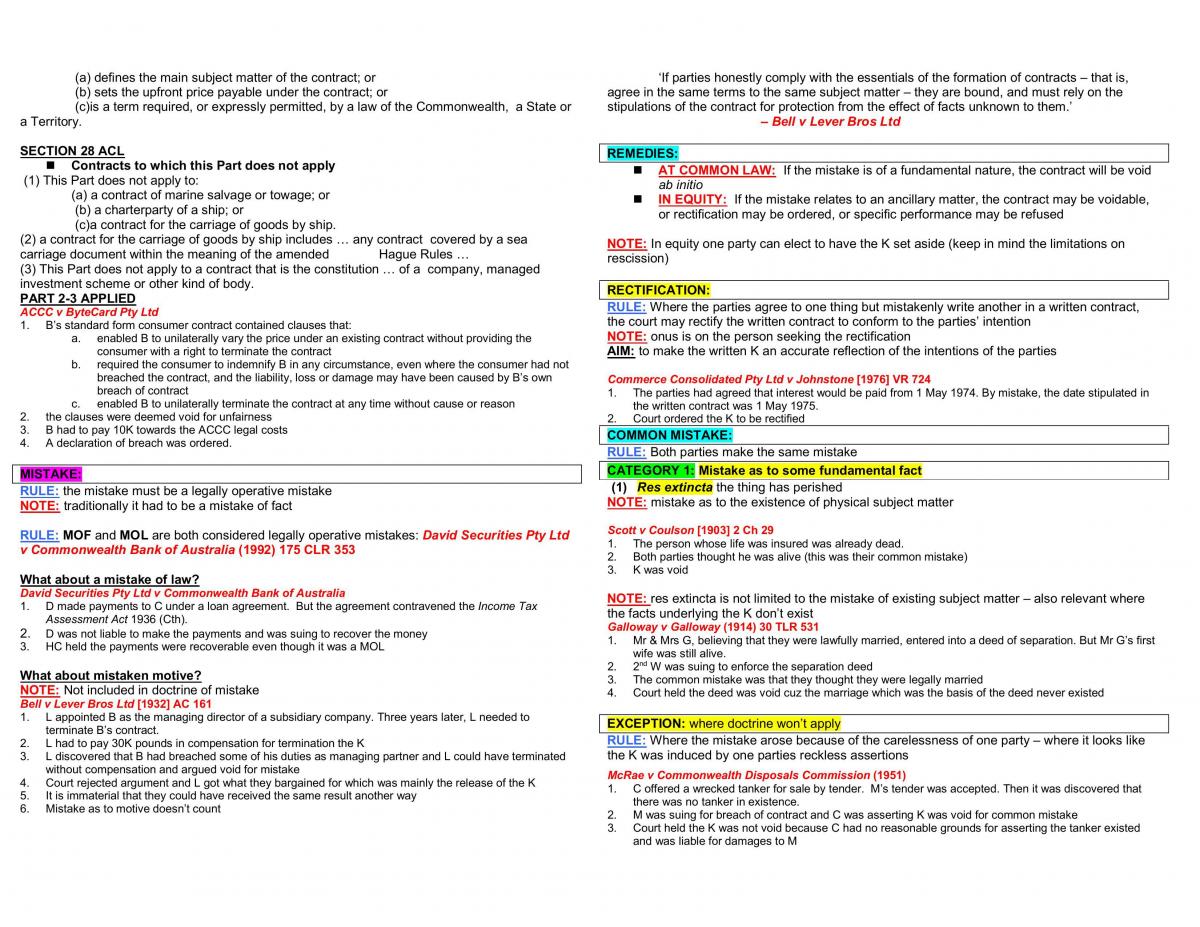 Obligations Complete Exam Notes  - Page 20