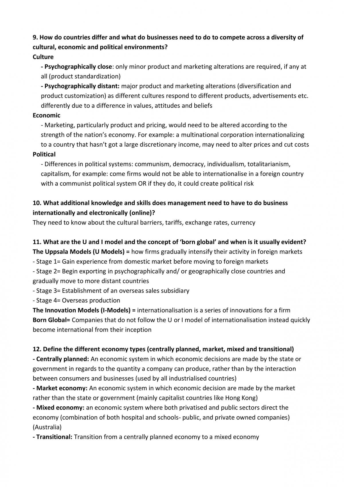 Global Business Study Notes - Page 18