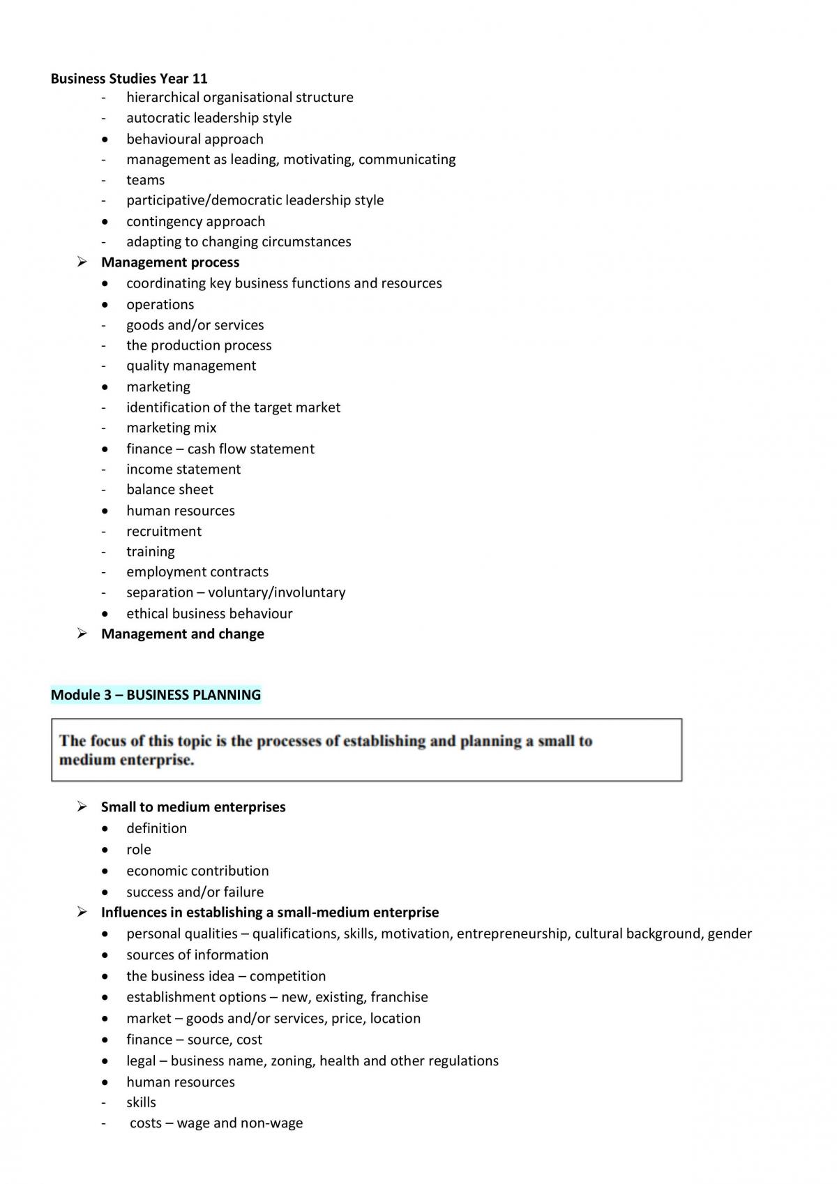 Prelim Business Studies Notes - Page 3