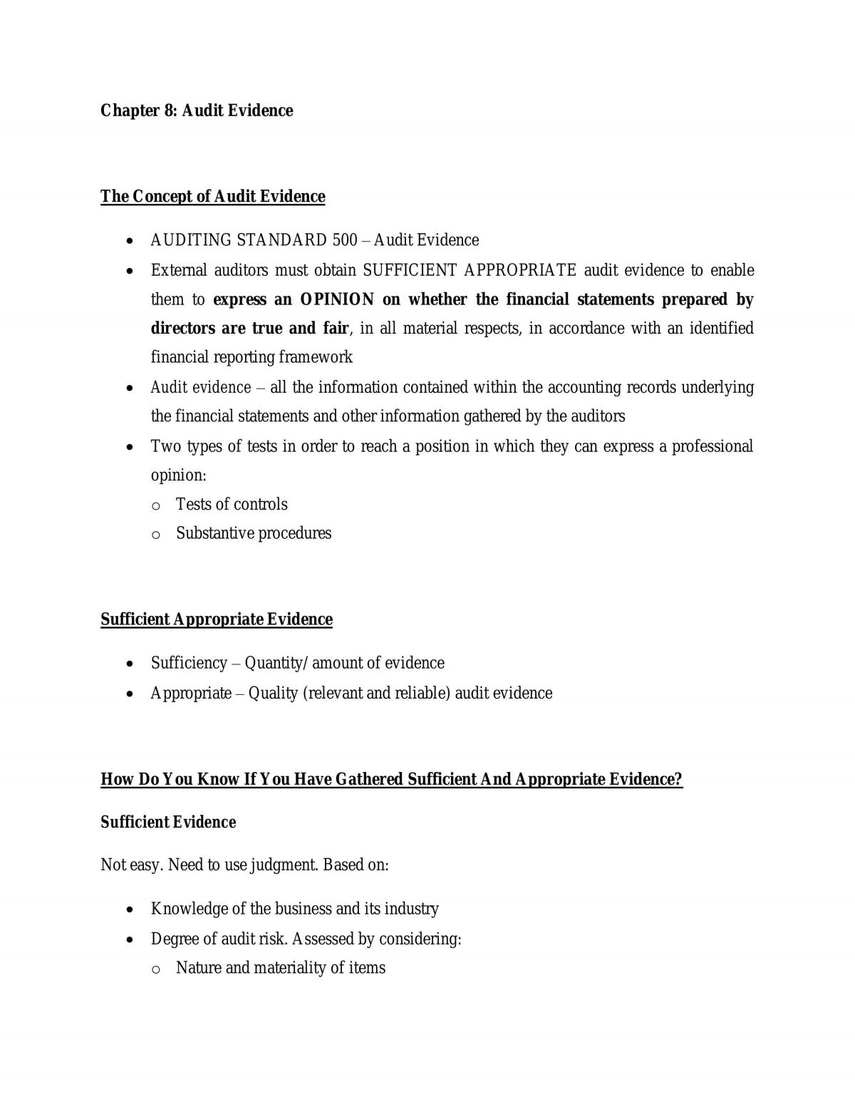 Audit 1 - study notes  - Page 39