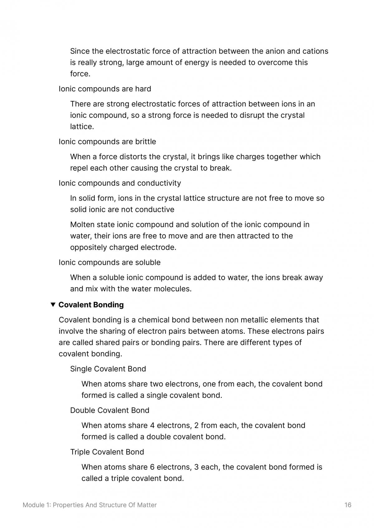 Module 1: Properties and Structure of Matter - Page 16
