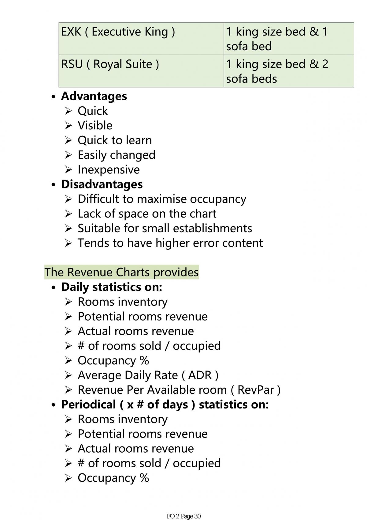 Front Office Operation Study Notes - Page 30