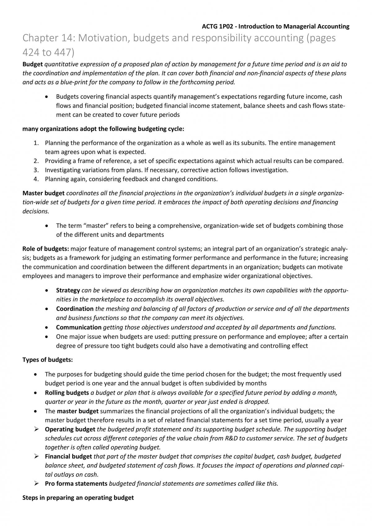 Introduction to Managerial Accounting - Complete Summary - Page 18