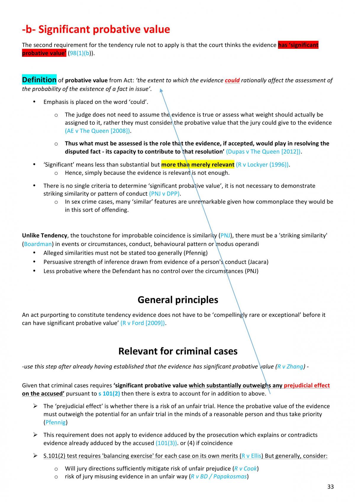 Evidence Notes - Page 33