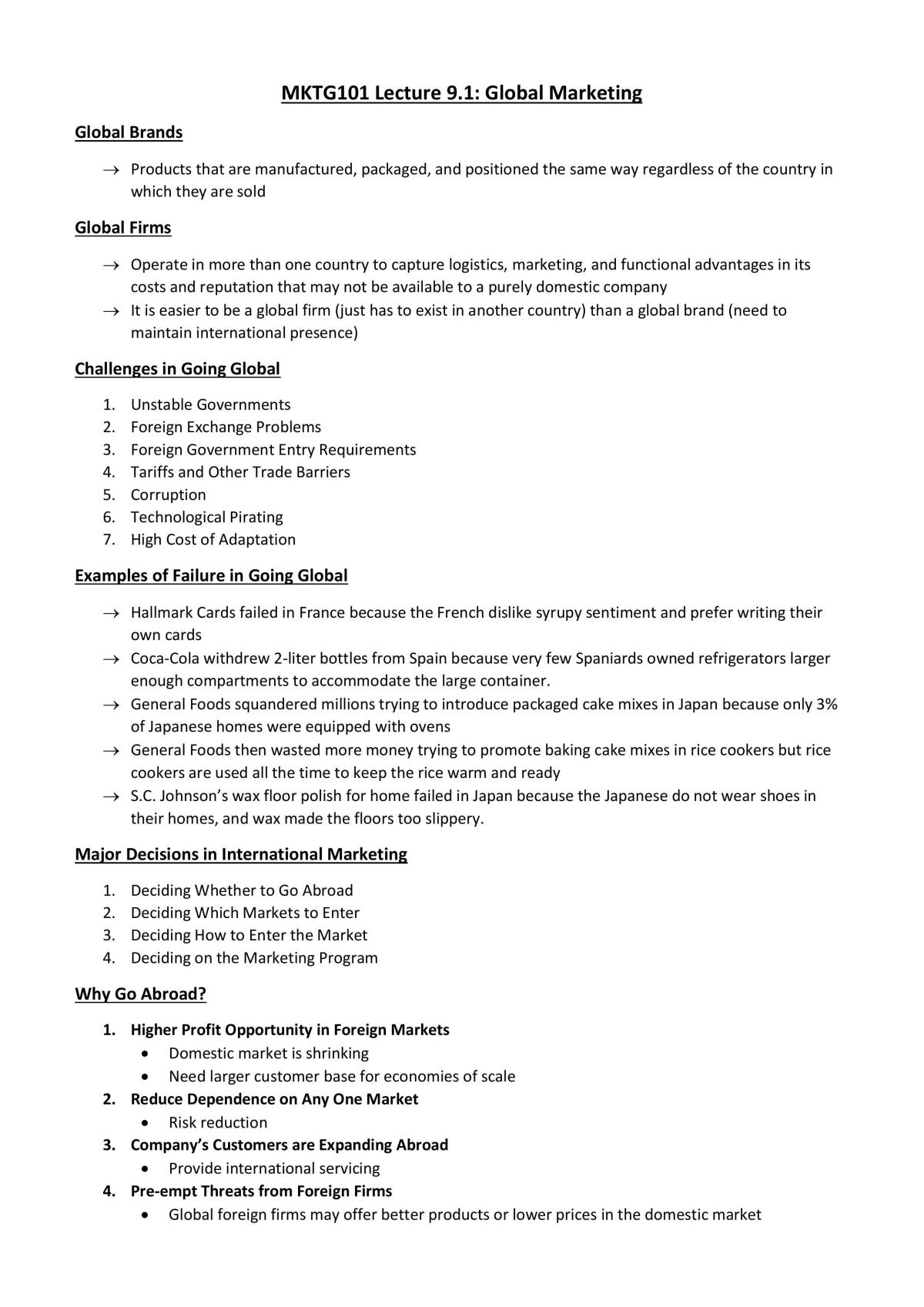 MKTG101 Full Set Notes - Page 51