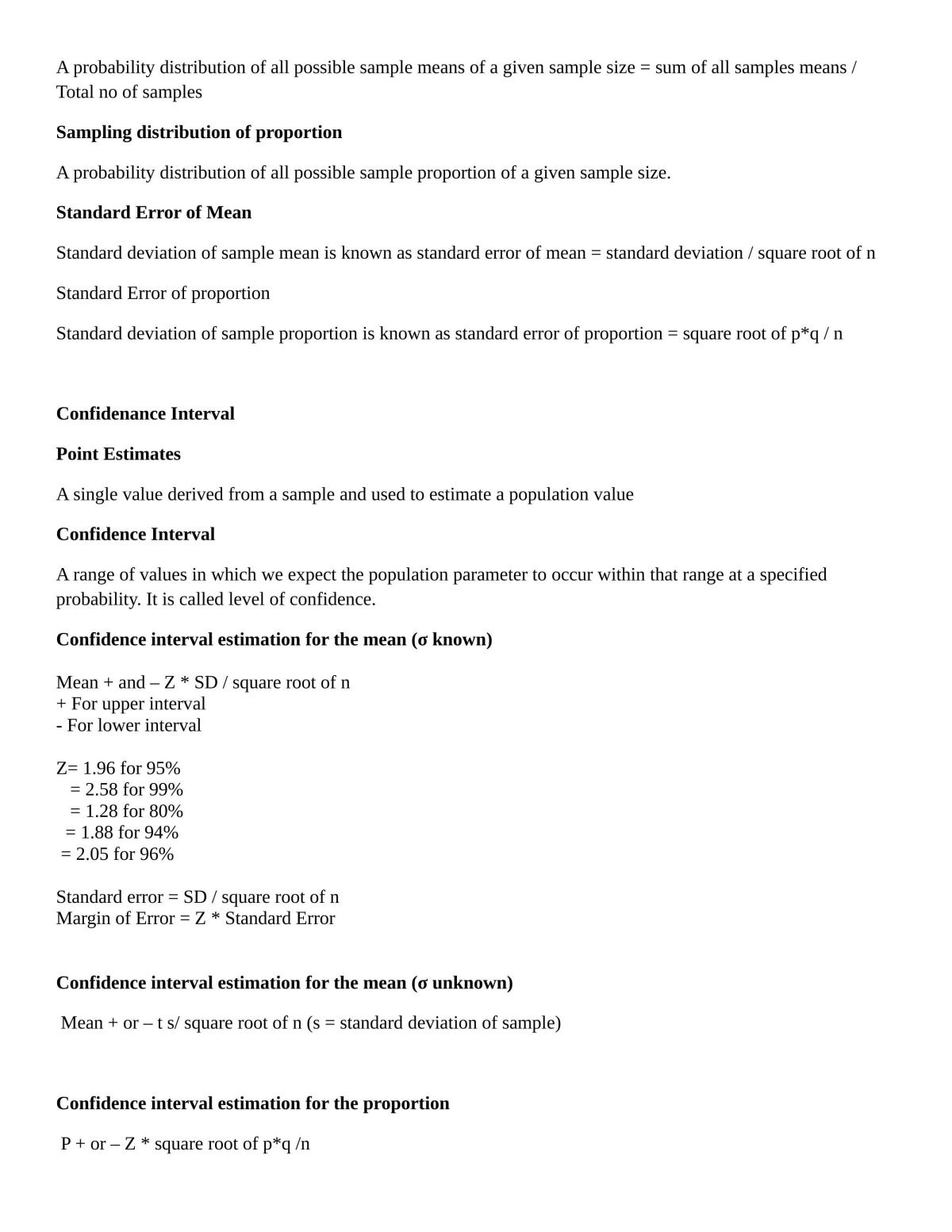 Quantitative Methods Notes - Page 23