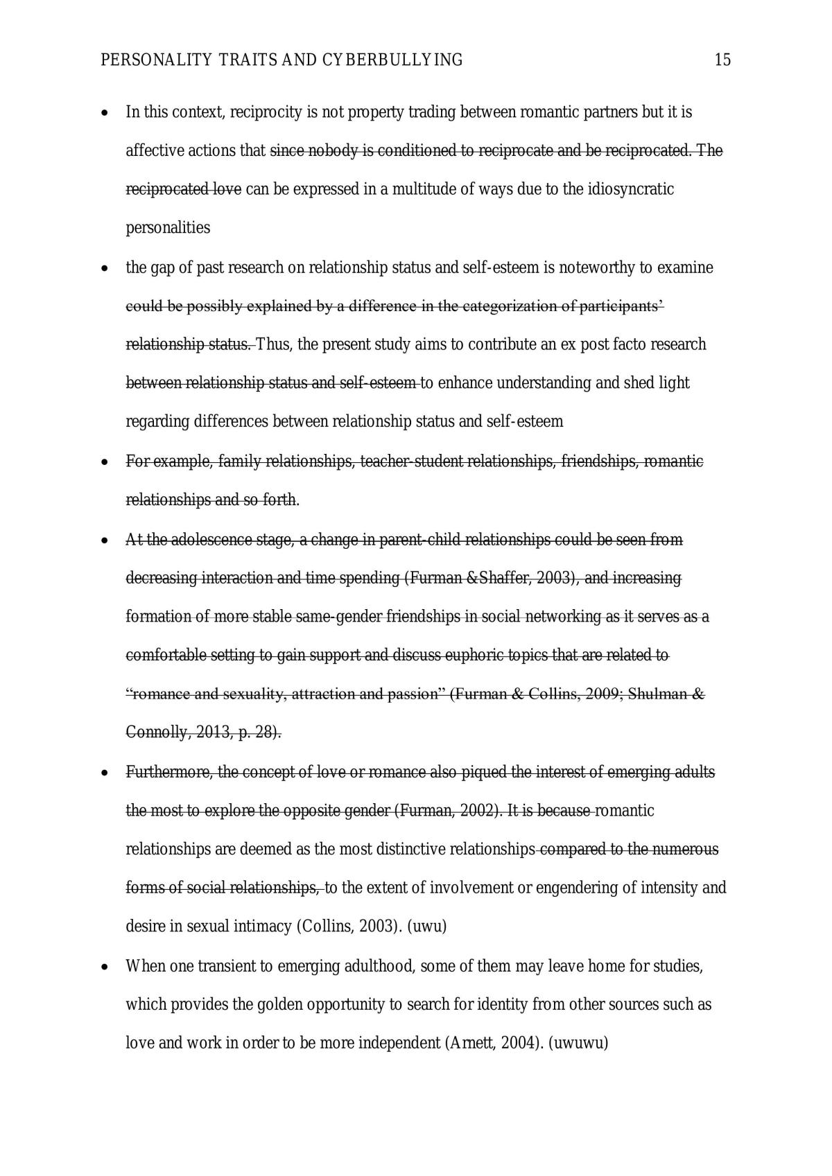 Personality Traits and Cyberbullying - Page 15