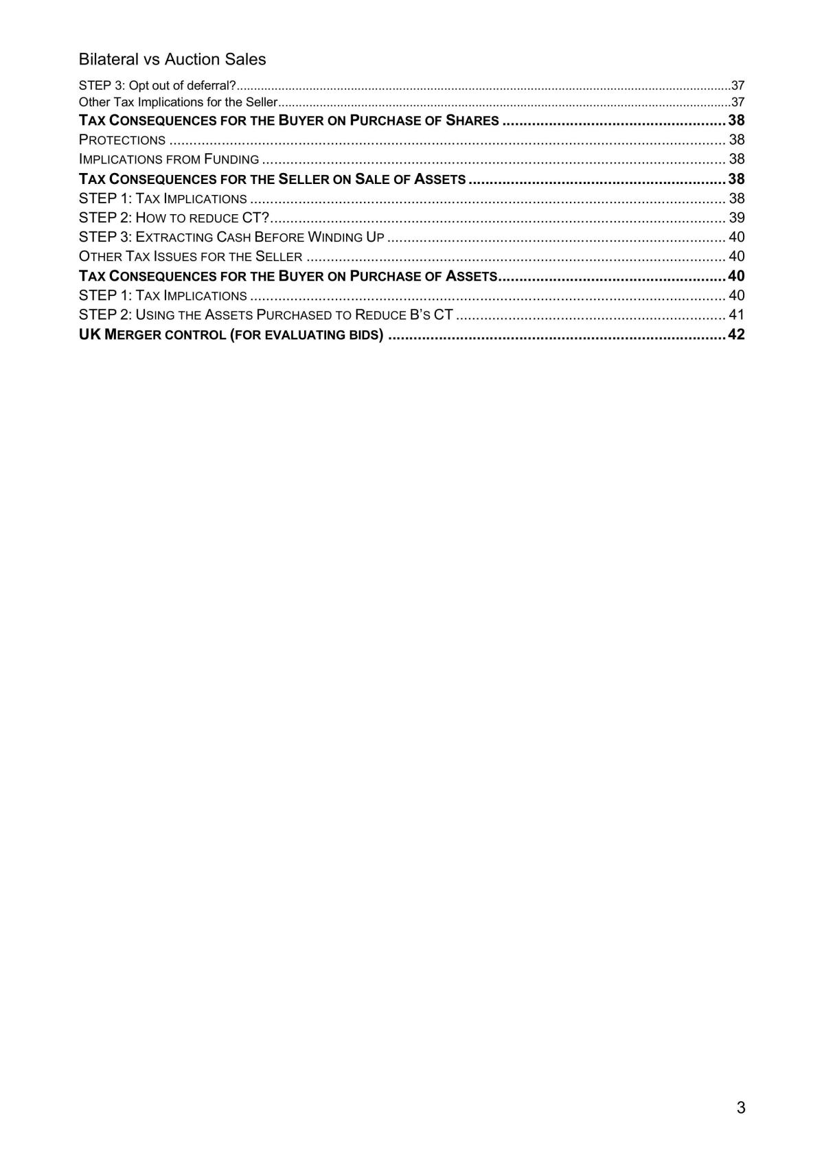 Preparations for Sale Notes - Page 3